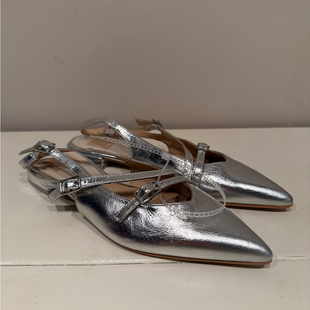 Dolce Vita Pamla Silver Metallic Slingback Flats